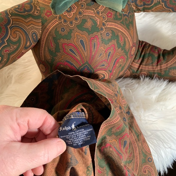 Ralph Lauren Teddy Bear in Elizabeth Paisley. Vintage. EUC - Picture 7 of 7
